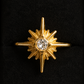 Nordster Ring Gold | Himmlischer Stern Ring Edelstahl | Größenverstellbar | Celestial Schmuck | Witchy Ring | Gothic Jewelry | Fantasy Ring