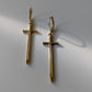 Goldene Schwert Ohrringe