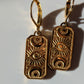 Goldene Edelstahl Ohrringe – Mystisches Auge, Mond & Sterne | Boho Tarot Schmuck